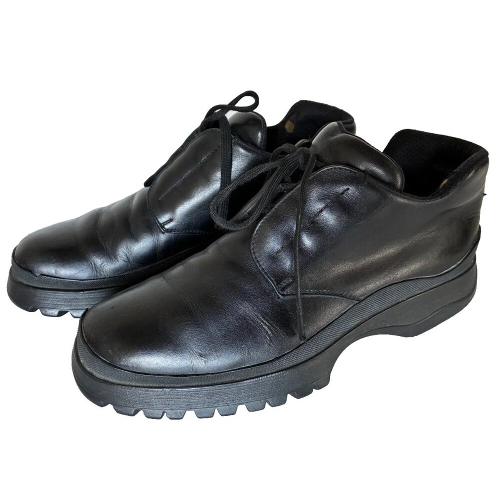 PRADA winter boots, black leather, US sz 11.5